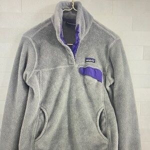 Patagonia Gray and Purple Sweatshirt